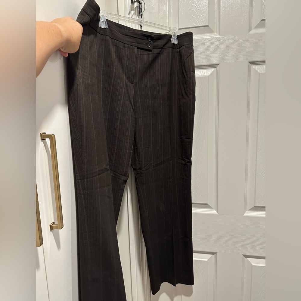 Women’s Brown Pinstripe Pants